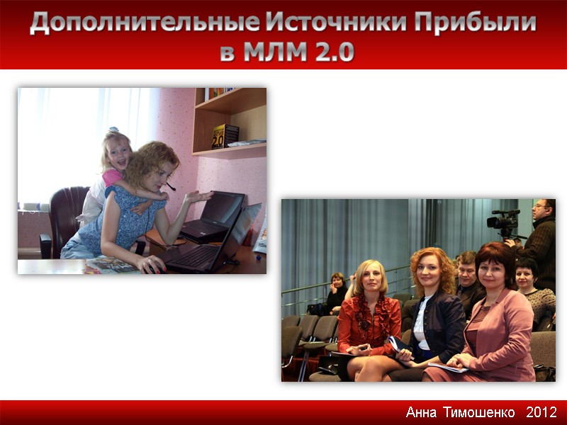 Дополнительные Источники Прибыли  в МЛМ 2.0 Анна Тимошенко  2012